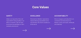 Core Values List {0] - Wysiwyg HTML
