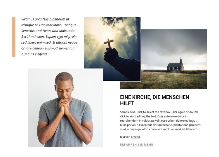 Kirche, die Menschen hilft CSS-Vorlage