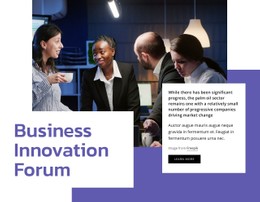 Business Innovation Forum Landing Page Template