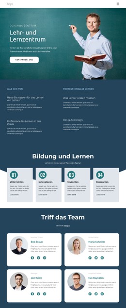 Lehr- Und Lernzentrum Vorlagen-Webdesign