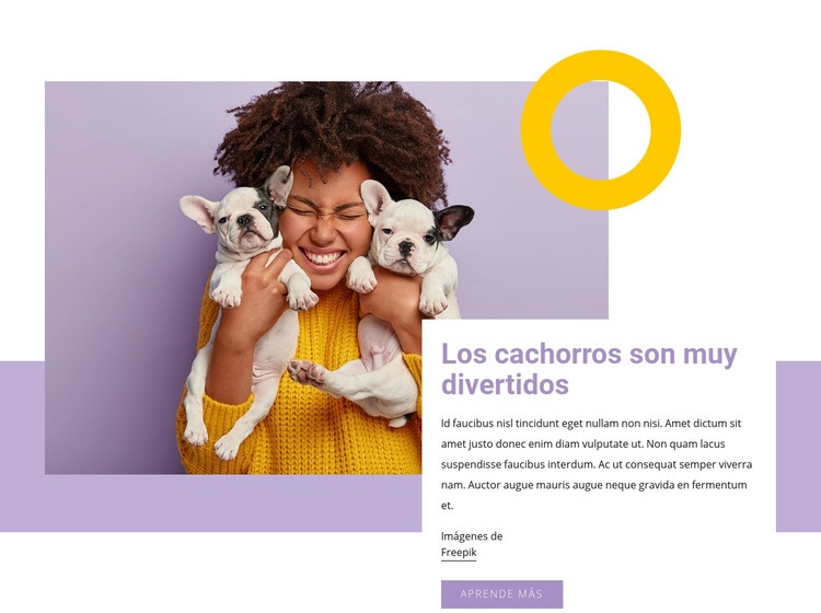 Los cachorros son muy divertidos Plantillas de creación de sitios web