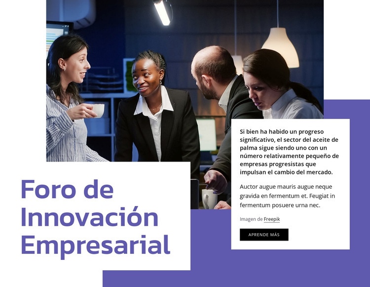 Foro de innovación empresarial Plantilla de una página