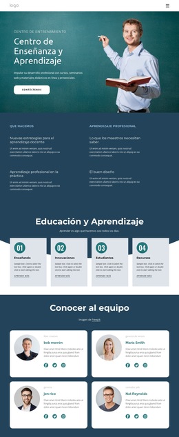 Centro De Enseñanza Y Aprendizaje: Plantilla De Sitio Web Sencilla