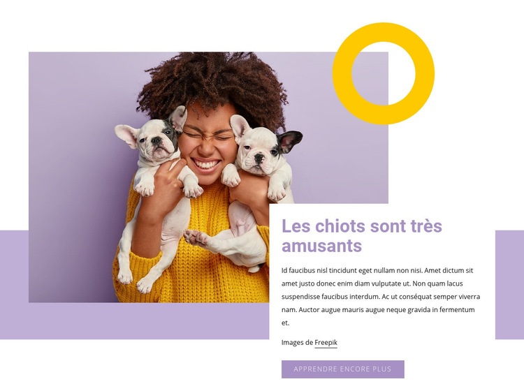 Les chiots sont très amusants Modèles de constructeur de sites Web