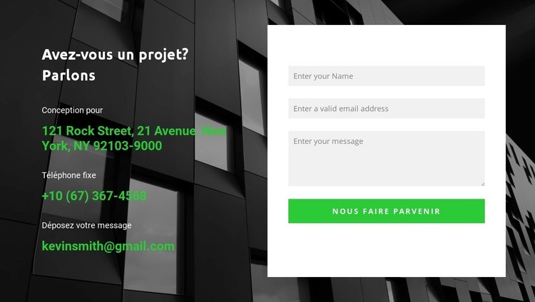 Nous attendons des offres Modèles de constructeur de sites Web