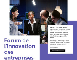 Forum De L'Innovation En Entreprise - Modèle De Site Web Réactif