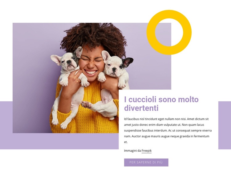 I cuccioli sono molto divertenti Costruttore di siti web HTML