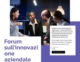 Forum Sull'Innovazione Aziendale - Pagina Di Destinazione Professionale