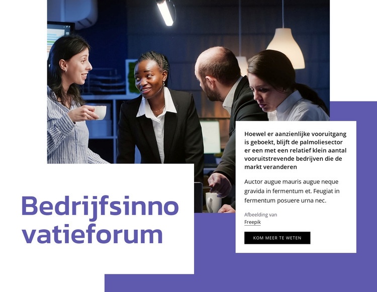 Bedrijfsinnovatieforum Bestemmingspagina