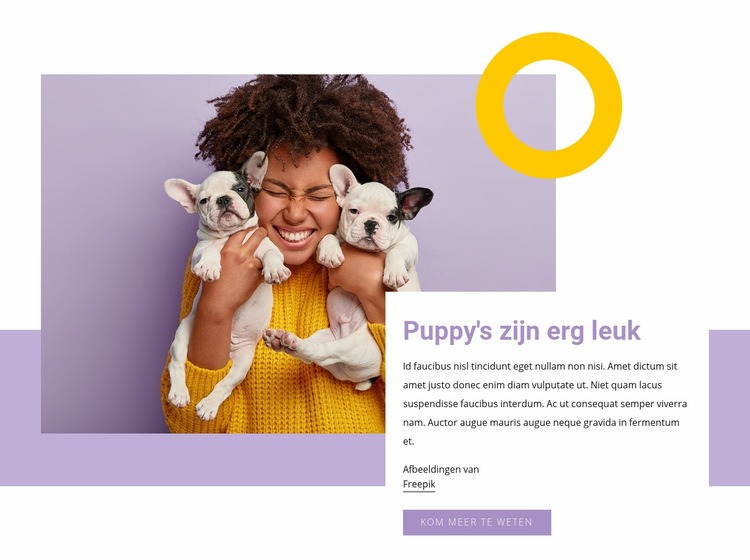 Puppels zijn erg leuk Bestemmingspagina