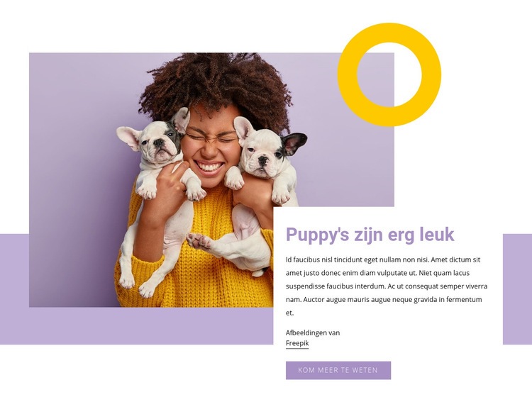 Puppels zijn erg leuk Website Builder-sjablonen