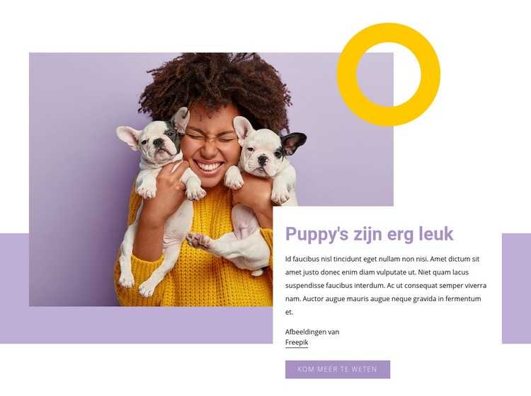 Puppels zijn erg leuk Website ontwerp