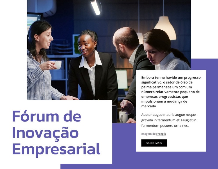 Fórum de inovação empresarial Modelos de construtor de sites