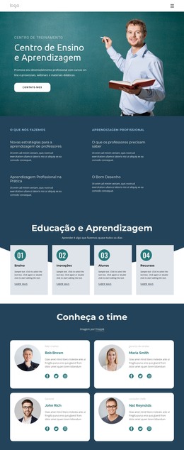 Centro De Ensino E Aprendizagem Modelo De Website Educacional