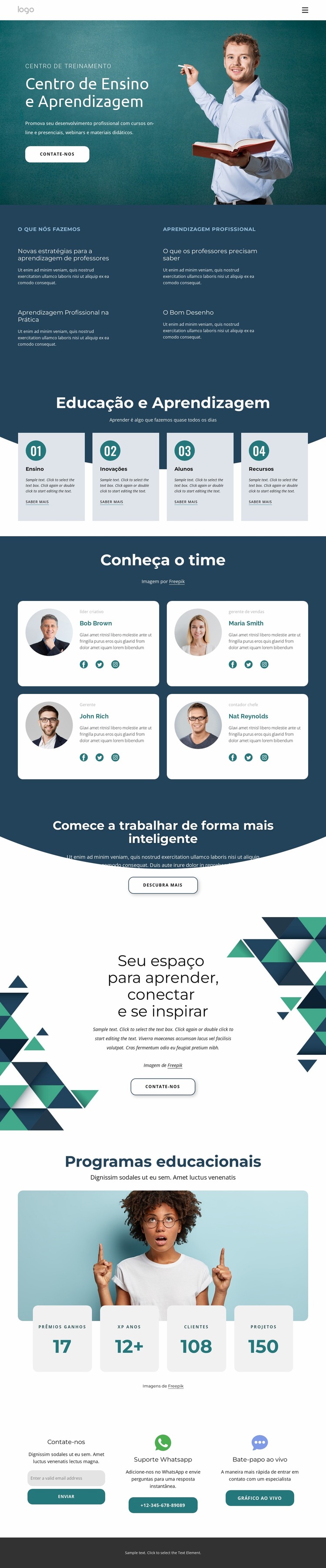 Centro de Ensino e Aprendizagem Template Joomla