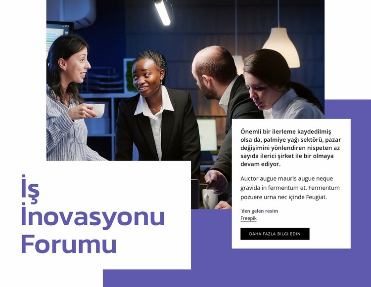 İş inovasyon forumu Açılış sayfası