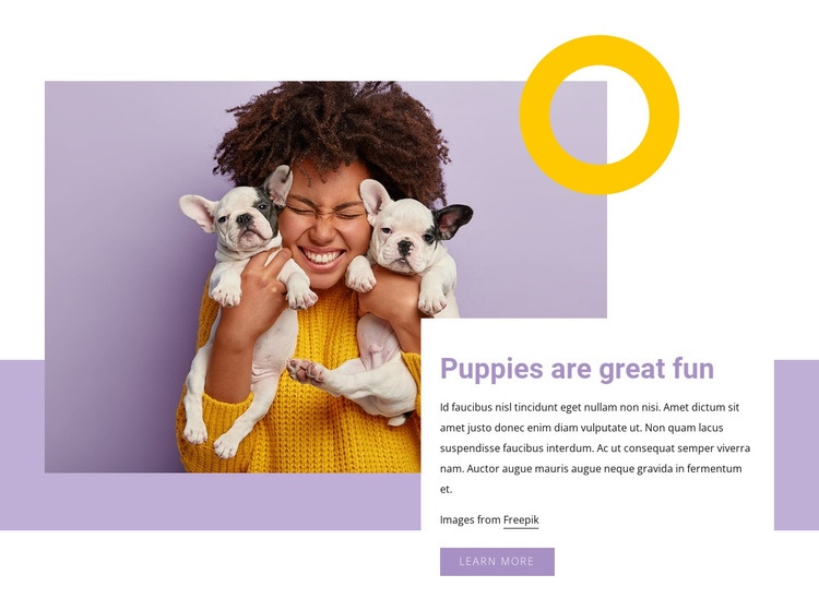 Pupples are great fun Wix Template Alternative