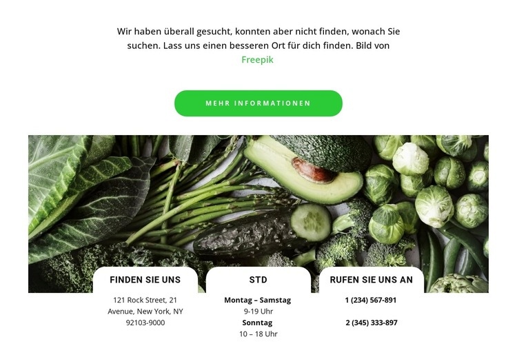 Restaurants kontaktieren Website Builder-Vorlagen