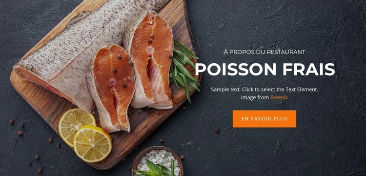 Produits de la mer Créateur de site Web HTML