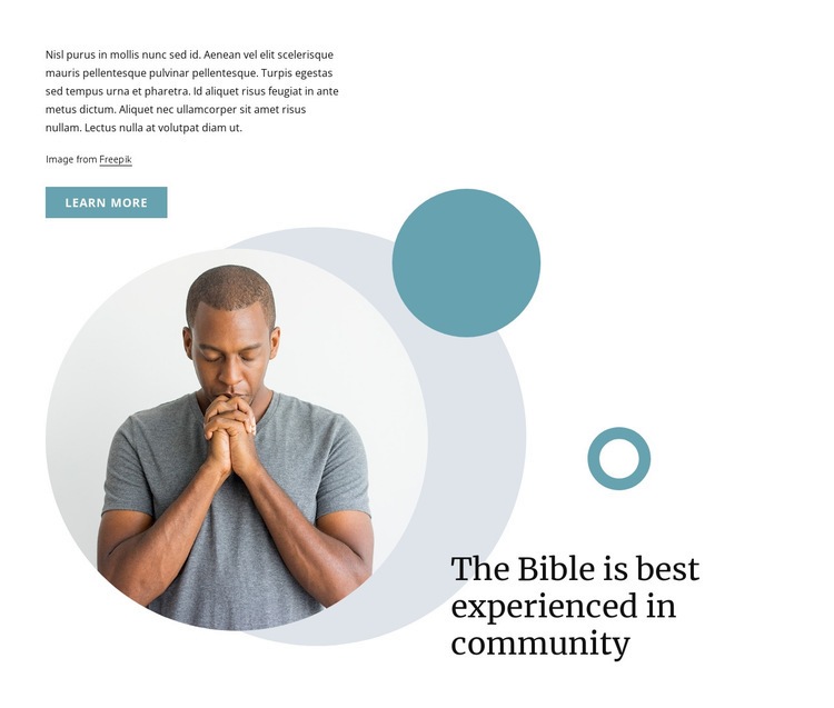 Sunday bible lessons Homepage Design