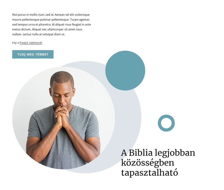 Vasárnapi bibliaórák Weboldal sablon