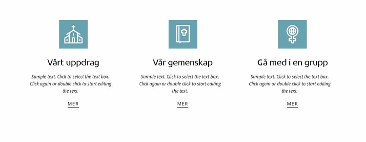 Kyrkan för dig Webbplats mall