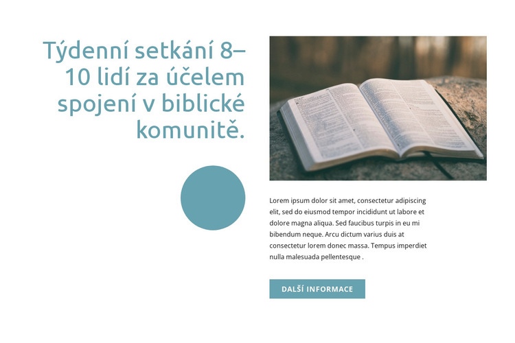Biblická komunita Šablona HTML