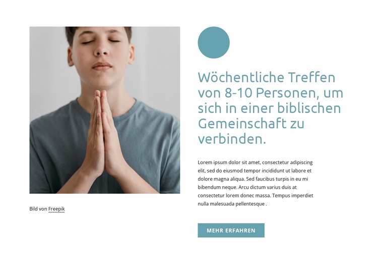 Wöchentliche Treffen HTML Website Builder