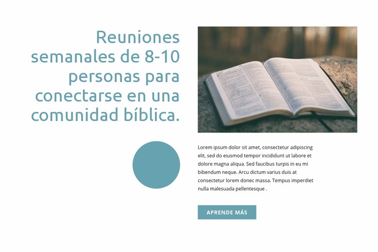 Comunidad bíblica Maqueta de sitio web
