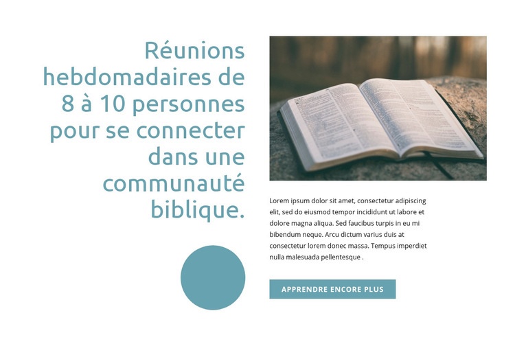 Communauté biblique Conception de site Web