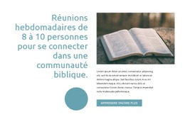 Communauté Biblique - Maquette De Site Web De Fonctionnalités