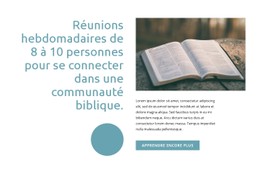 Page HTML Pour Communauté Biblique