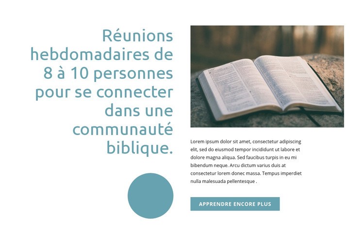 Communauté biblique Modèle HTML5