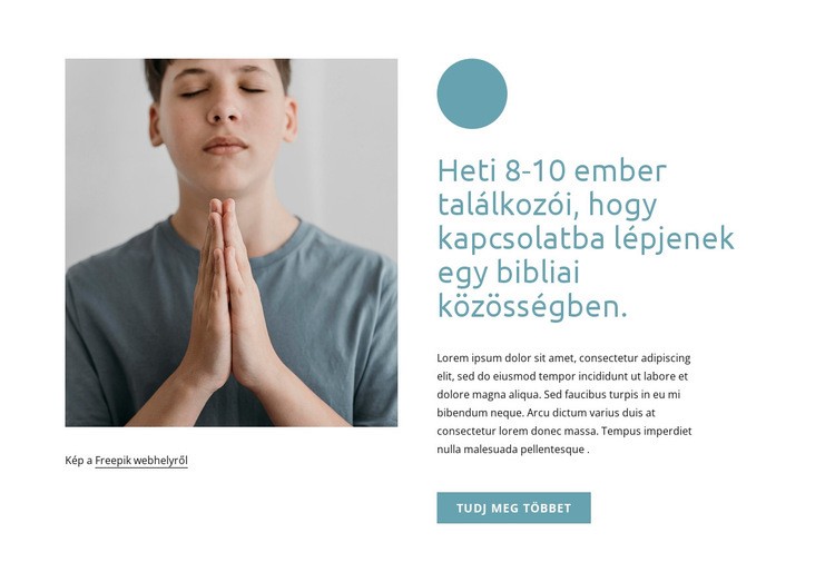 Heti találkozók Weboldal sablon