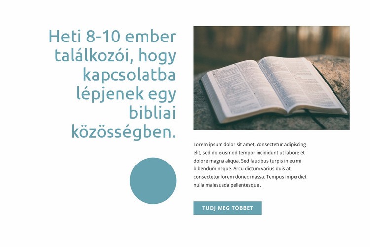 Bibliai közösség Weboldal sablon