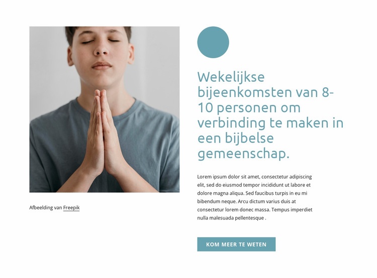 Wekelijkse bijeenkomsten Html Website Builder