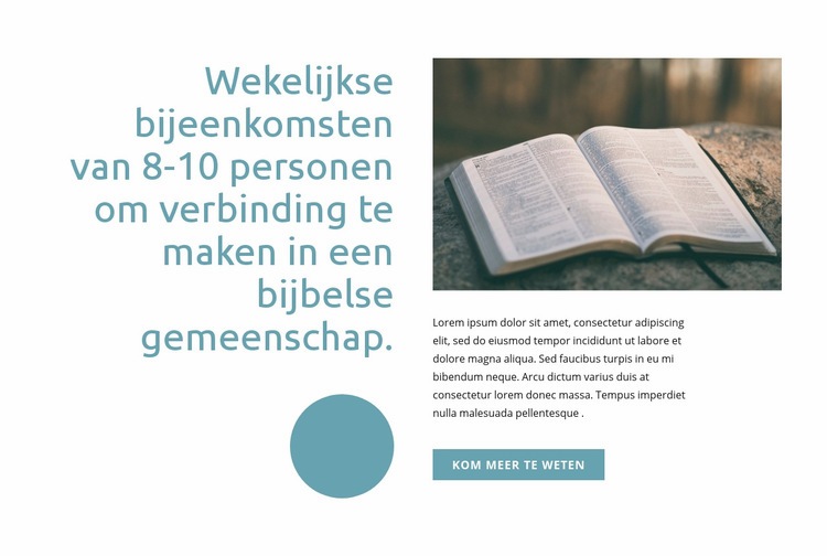 Bijbelse gemeenschap Website ontwerp