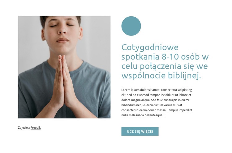 Cotygodniowe spotkania Kreator witryn internetowych HTML