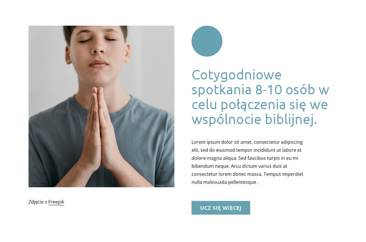 Cotygodniowe spotkania Szablon witryny sieci Web