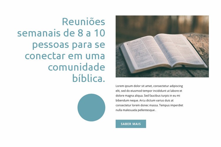 Comunidade bíblica Landing Page