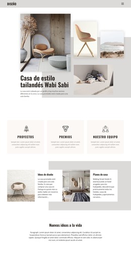 Interior De Estilo Casero Tailandés: Plantilla HTML5 Adaptable