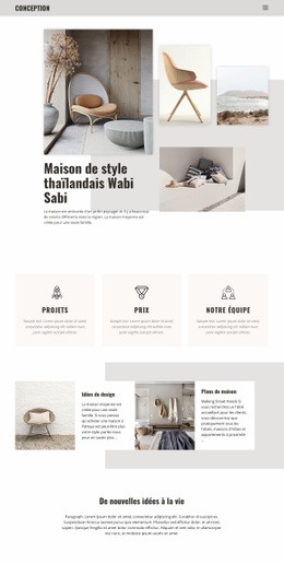 Intérieur De Style Thaïlandais : Modèle De Site Web D'Une Seule Page