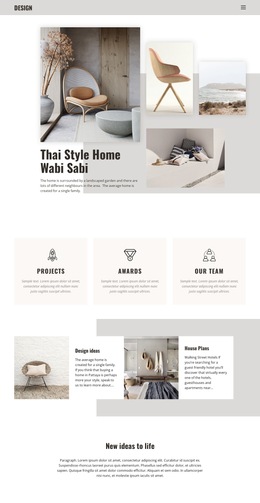 Thai Home Styling Interior Html5 Responsive Template