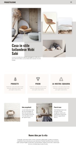 Layout CSS Per Interno Di Designazione Domestica Tailandese