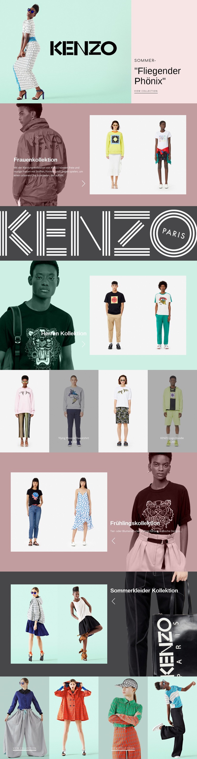 Atelier der modernen Mode Website design