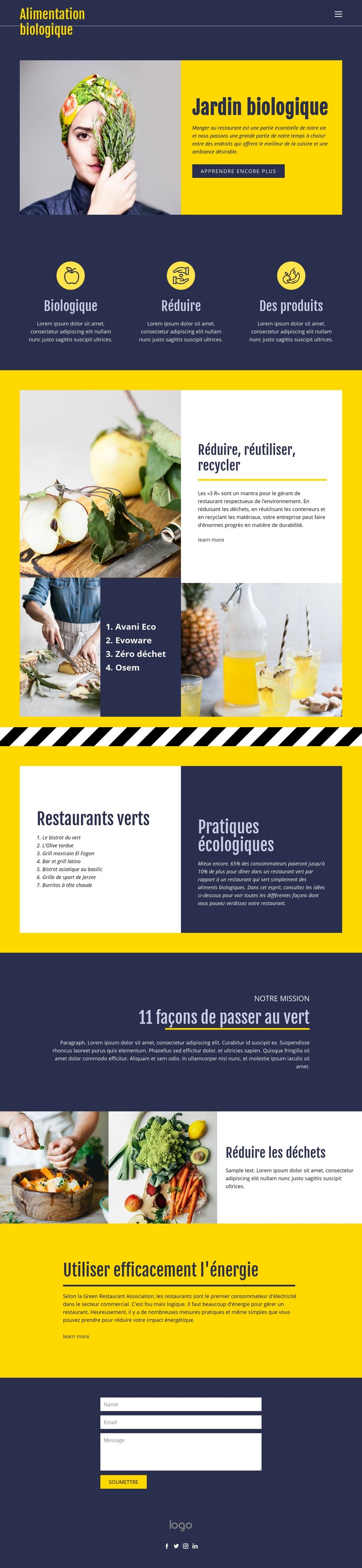 Manger des aliments essentiels Créateur de site Web HTML