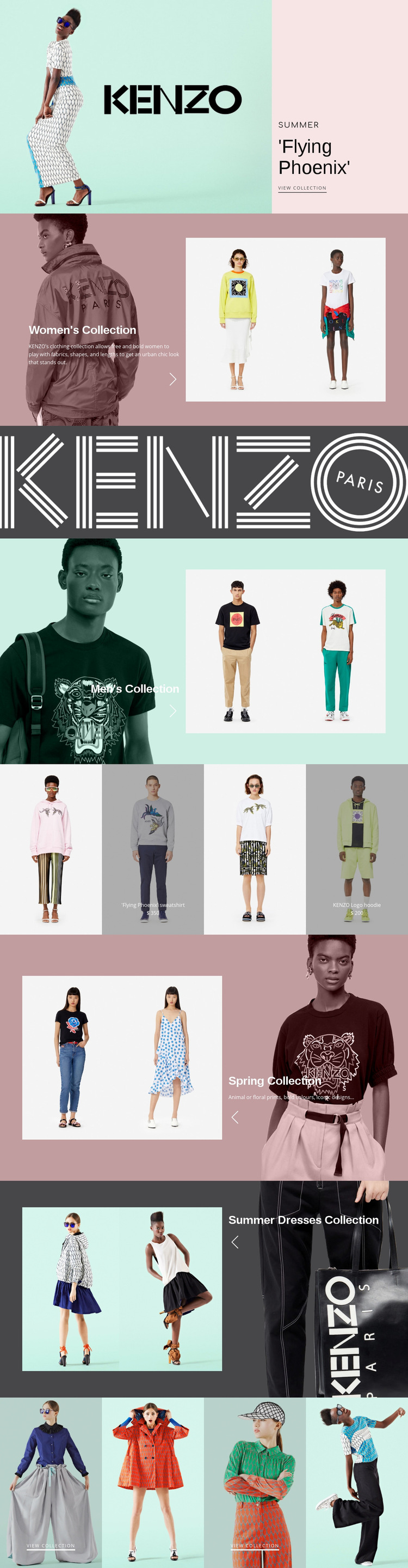 Atelier of modern fashion Web Page Design