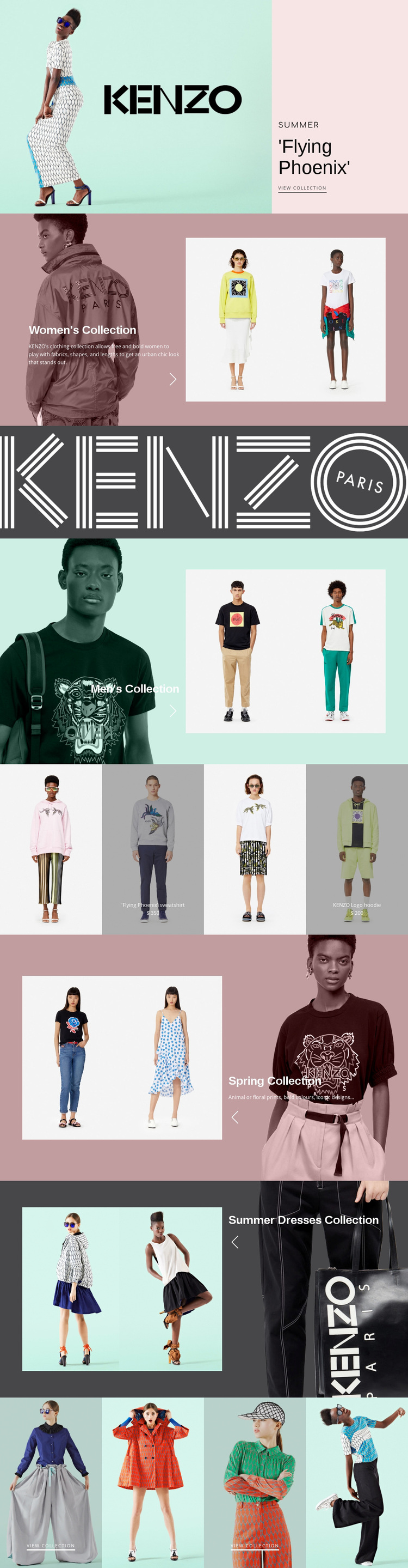 Kenzo web outlet design