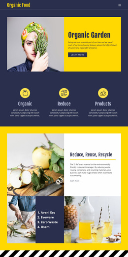 Eating Essentials For Food - Simple Website Template