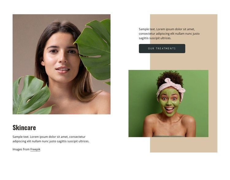 Skincare services Homepage Design
